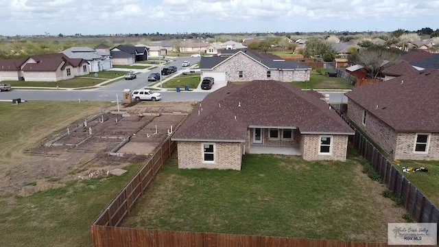 aerial view featuring a residential view