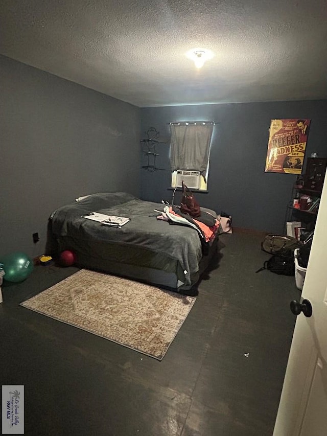 bedroom with a textured ceiling