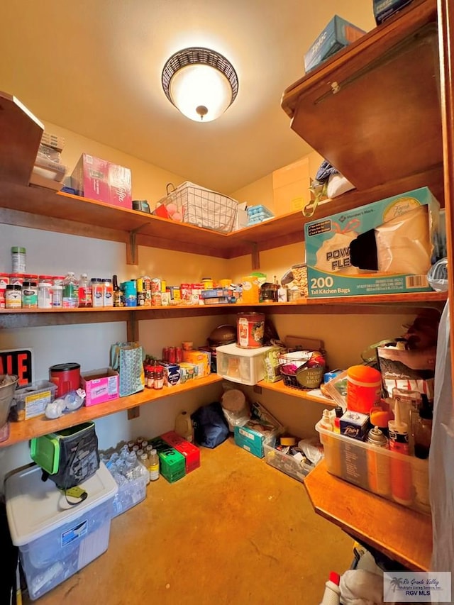 view of pantry