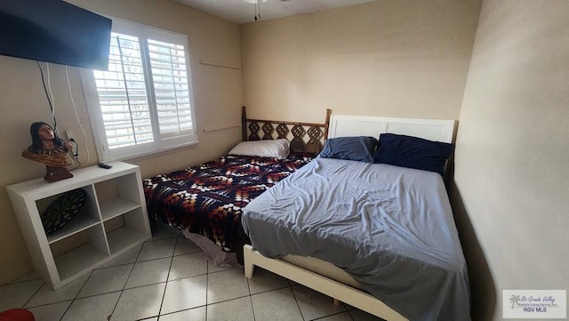 view of tiled bedroom