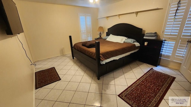 view of tiled bedroom