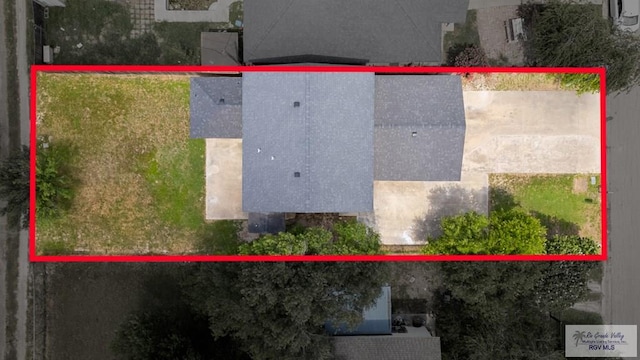 1214 W Monroe Ave, Harlingen, TX 78550 - view from above of property featuring property boundaries highlighted