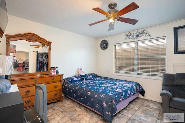 bedroom with ceiling fan