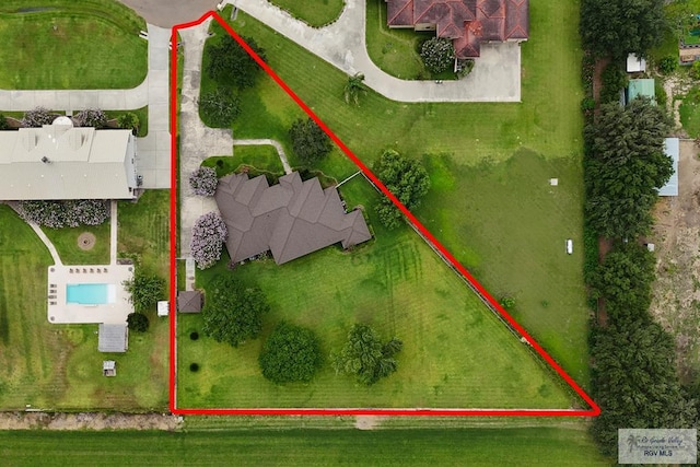 14823 S Valencia Cir, Harlingen, TX 78552 - aerial overview of property's location featuring property parcel outlined