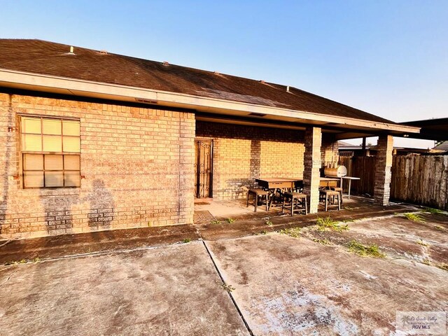 back of house featuring a patio