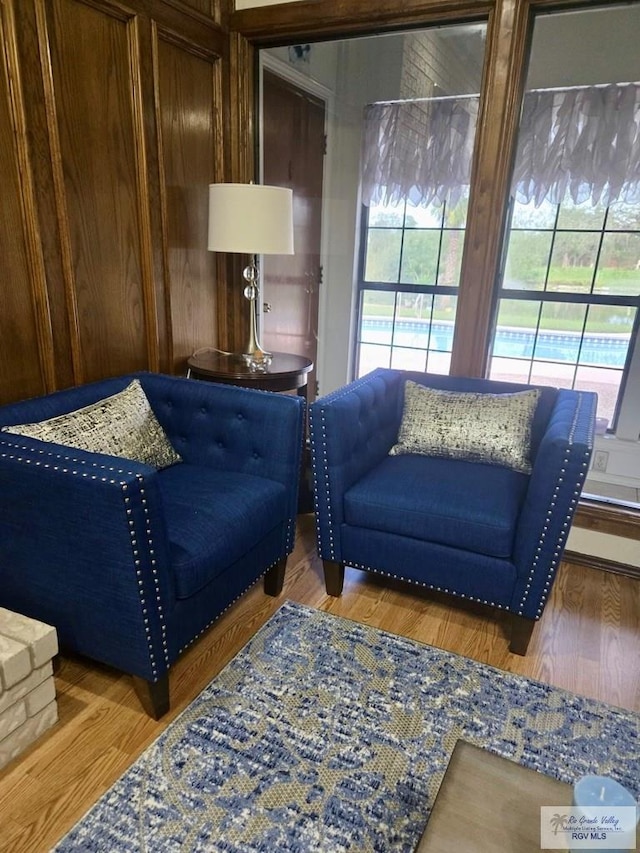 interior space featuring hardwood / wood-style flooring