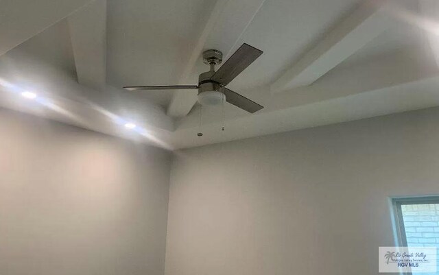 interior details featuring ceiling fan