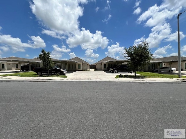 view of single story home