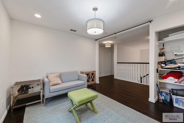 living room featuring hardwood / wood-style floors