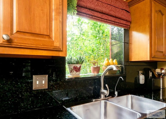 kitchen featuring backsplash and sink