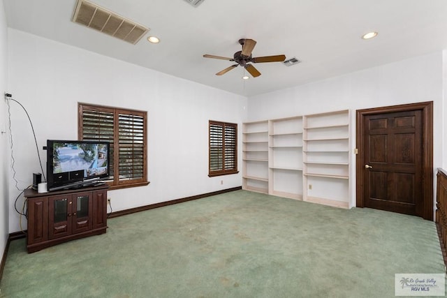 1810 N Shore Dr, Port Isabel, TX 78578 - unfurnished bedroom with carpet flooring, recessed lighting, and ceiling fan