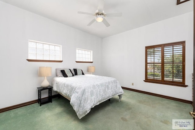 1810 N Shore Dr, Port Isabel, TX 78578 - bedroom with carpet and a ceiling fan