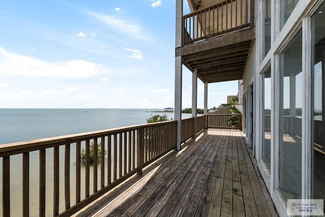 1810 N Shore Dr, Port Isabel, TX 78578 - deck with a water view