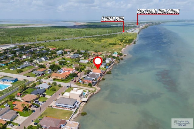 1810 N Shore Dr, Port Isabel, TX 78578 - view of property location with a large body of water and nearby suburban area