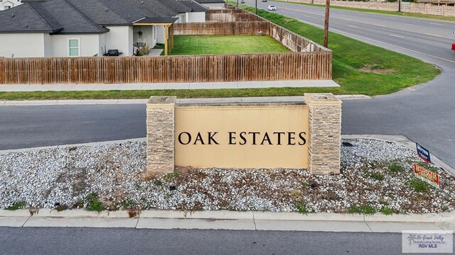 view of community sign