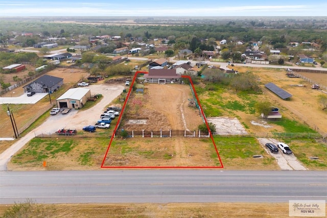 9705 US Highway 281, Brownsville, TX 78521 - aerial view of residential area with property parcel outlined