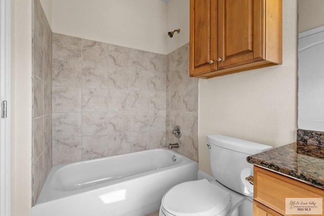 201 W Capricorn Dr, South Padre Island, TX 78597 - full bath featuring vanity, toilet, and washtub / shower combination
