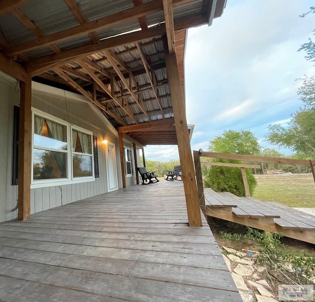 view of wooden terrace