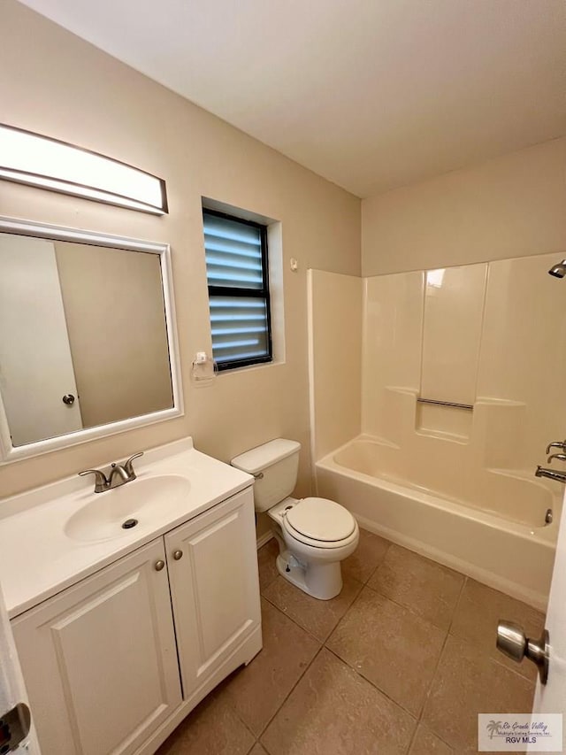 40 Cherokee Ave, Harlingen, TX 78552 - bathroom with vanity, tile patterned floors, and shower / bath combination