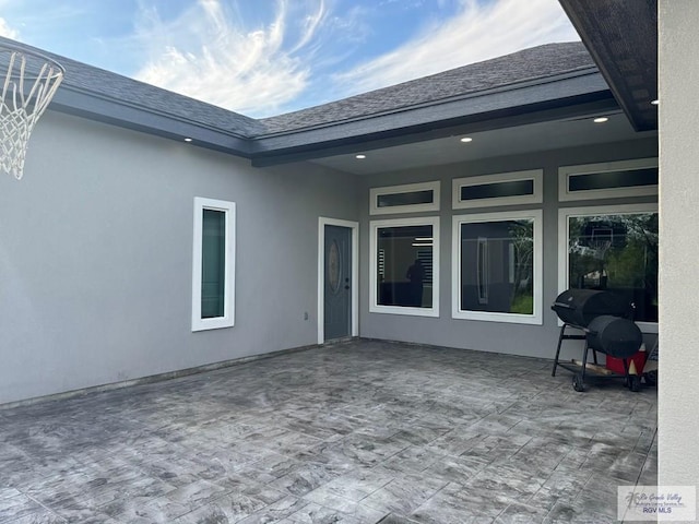 view of patio featuring grilling area