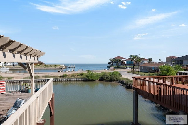 1302 Harbor Island Dr, Port Isabel, TX 78526 - dock with a deck with water view