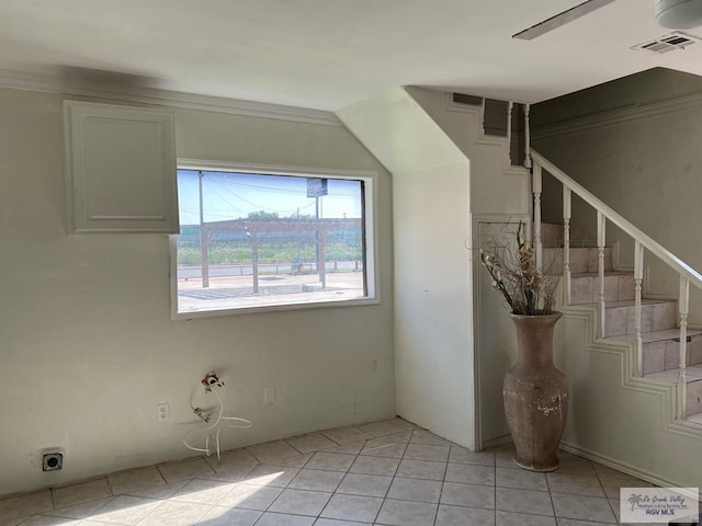 interior space with light tile patterned flooring