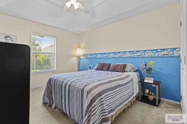 1730 Christian Cir, Harlingen, TX 78550 - bedroom with carpet and a ceiling fan