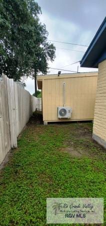 view of yard featuring ac unit