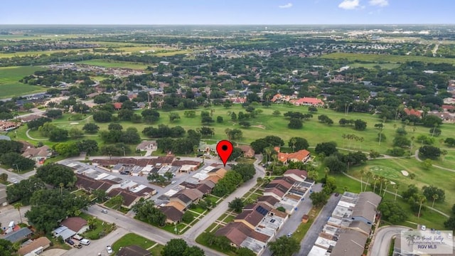 5503 Brazo Cir, Harlingen, TX 78552 - aerial view of property's location featuring a local golf course and nearby suburban area