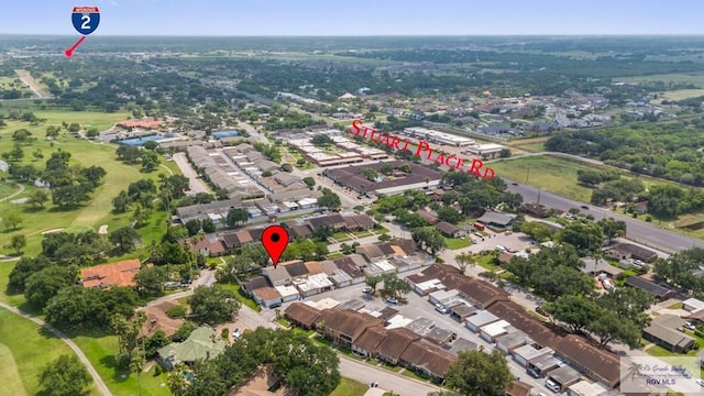 5503 Brazo Cir, Harlingen, TX 78552 - aerial overview of property's location with nearby suburban area