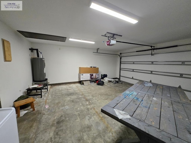4727 Las Palomas St, Brownsville, TX 78521 - garage featuring water heater and a garage door opener