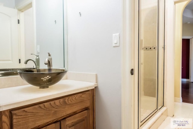 2410 E 21st St, Mission, TX 78572 - full bath with a stall shower and vanity