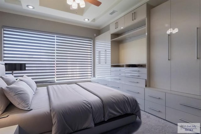 2410 E 21st St, Mission, TX 78572 - carpeted bedroom with recessed lighting and a ceiling fan