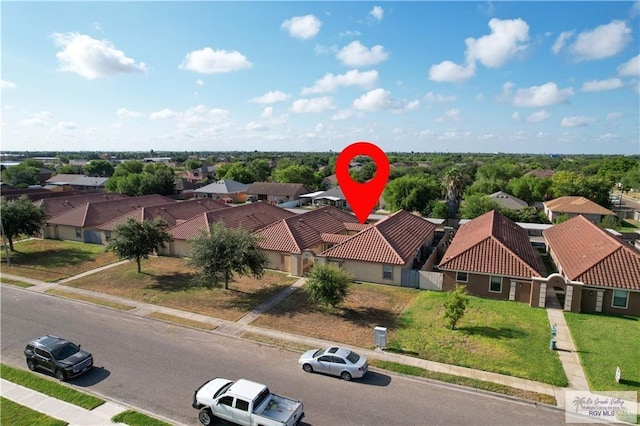 aerial view featuring a residential view