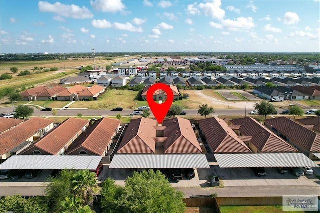 bird's eye view with a residential view