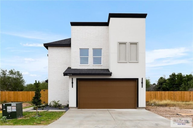 contemporary house with a garage