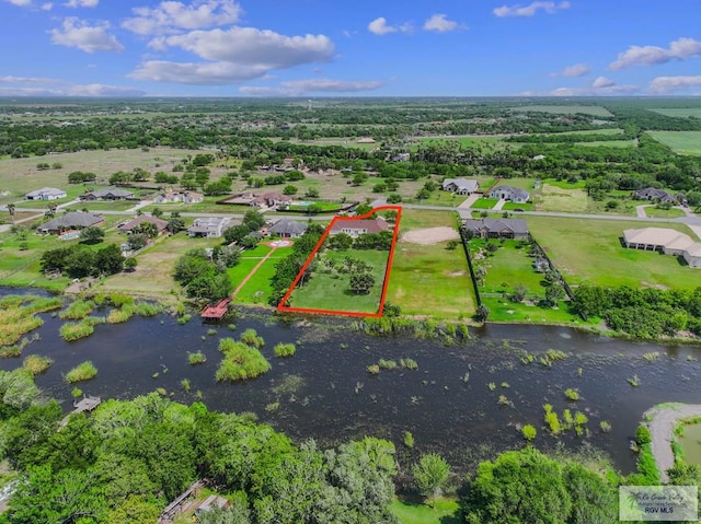 25142 Teal Cir, San Benito, TX 78586 - bird's eye view with a water view