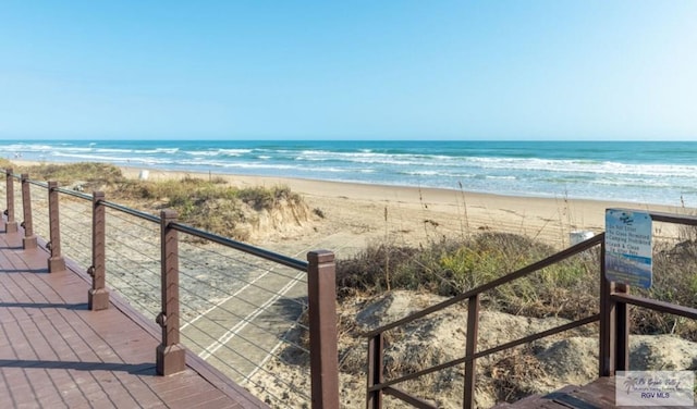 water view featuring a view of the beach