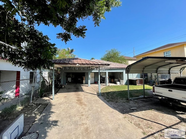 view of front of house with a carport