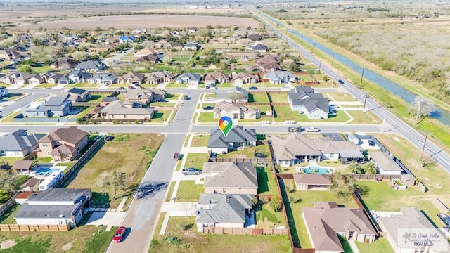 drone / aerial view with a residential view