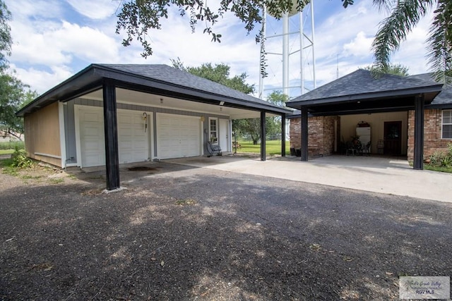 garage with a detached garage