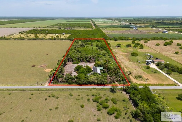 38639 Centerline Rd, Los Fresnos, TX 78566 - view of rural area featuring abundant farmland and property boundaries highlighted