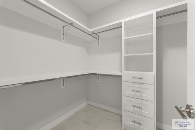 view of walk in closet