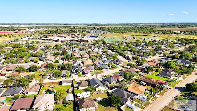 drone / aerial view with a residential view