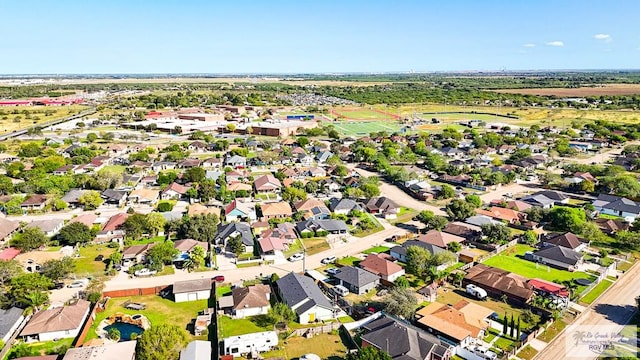 aerial view with a residential view