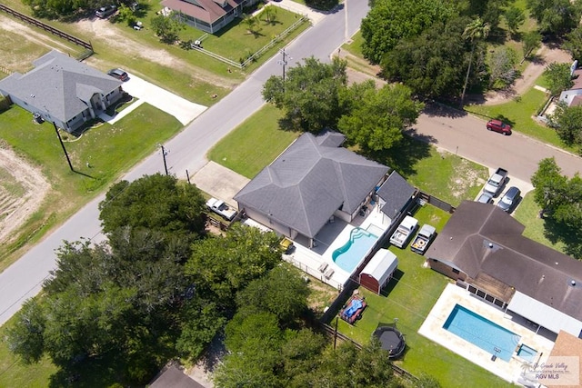 500 Parker Cir # 21, La Feria, TX 78559 - aerial view of residential area featuring a pool