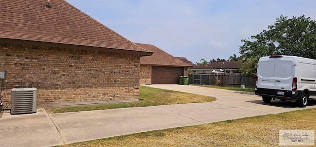 view of property exterior featuring cooling unit