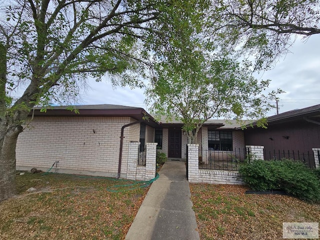 view of ranch-style house