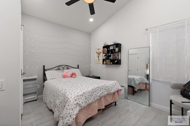 269 Cameo Dr, San Benito, TX 78586 - bedroom with ceiling fan and baseboards