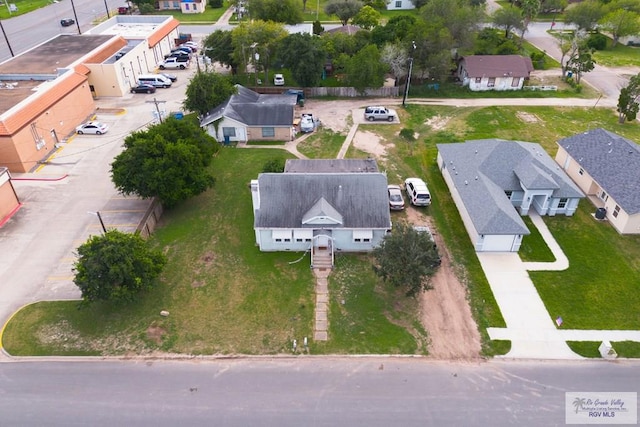 aerial view with a residential view